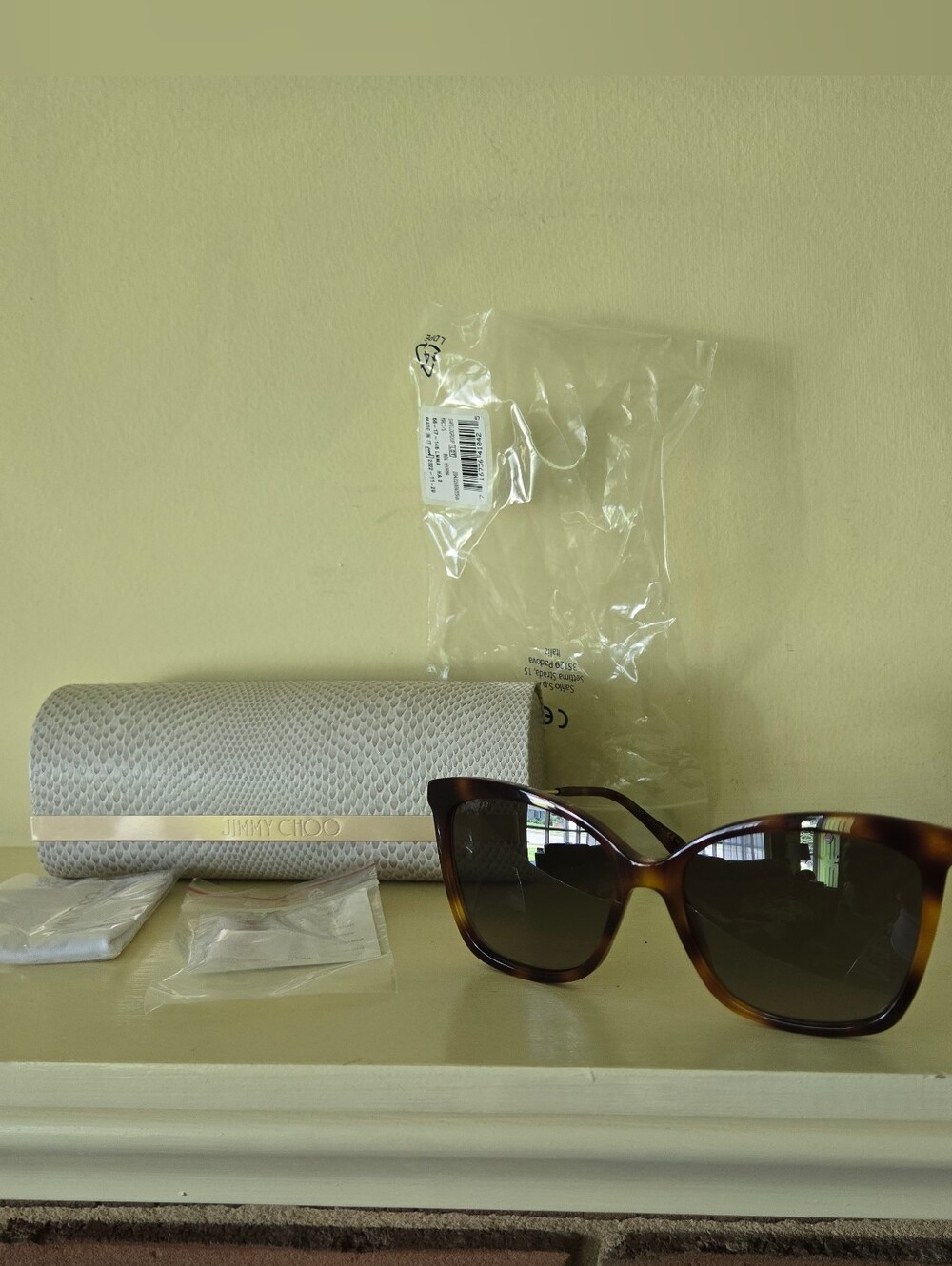 Authentic Jimmy Choo Sunglasses MACI/S 086HA Havana Tortoise 55-17-145